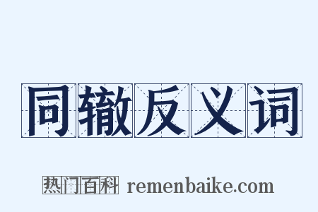 同辙反义词是什么意思的图片